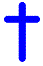 blue cross paragraph marker