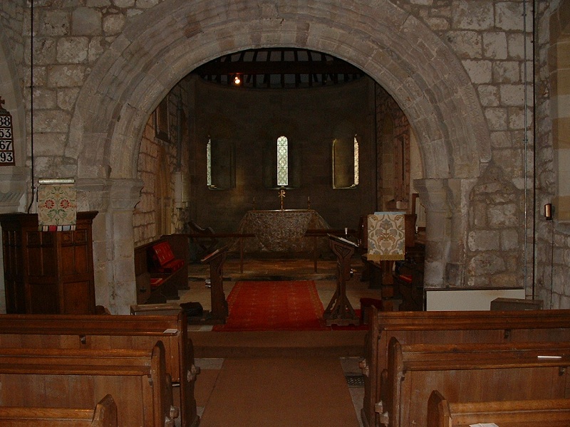 Picture of the Norman Arch leading to Chancel of The Church of St Philip and St James on Southcroft-Rennington website